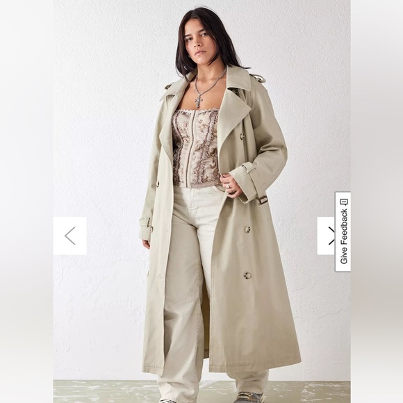 Urban Outfitters Jackets & Blazers - NEW NWT Urban Outfitters Light Before Dark Double Breasted Trench Coat XS